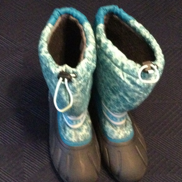 Sorel size 6 blue (teal) and black winter boots for girls - Picture 6 of 6